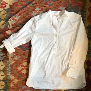 White jcrew tunic/button down